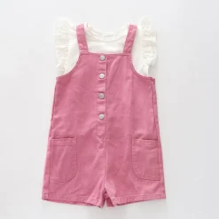 Pink Pocket Overalls