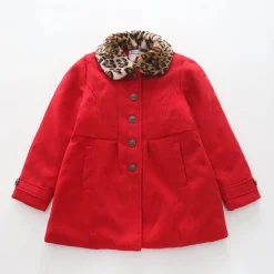 Racing Red, Junior Girls Peacoat