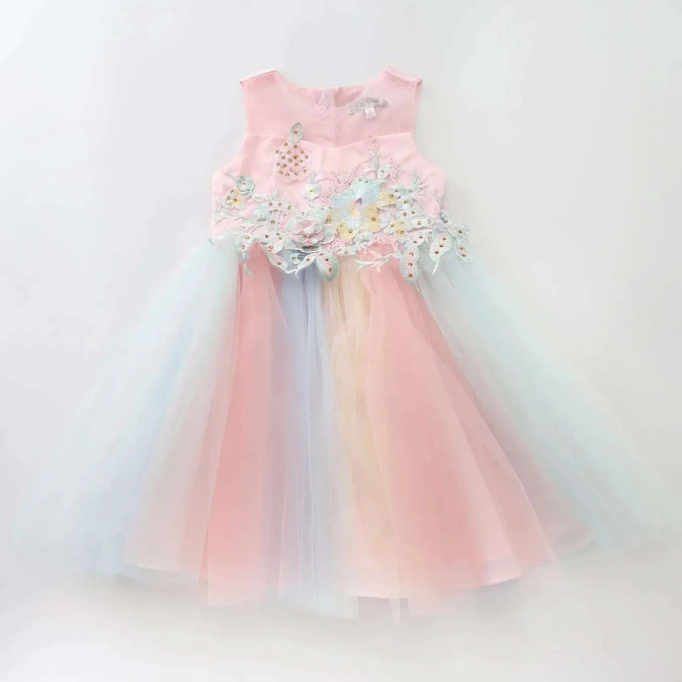 Rainbow Tulle Garden Dress