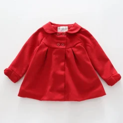Red Bow Swing Coat - Toddler Girl