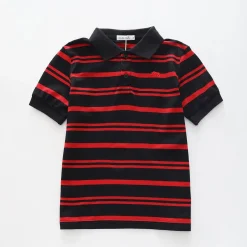 Red Stripes, Boys Polo Shirt