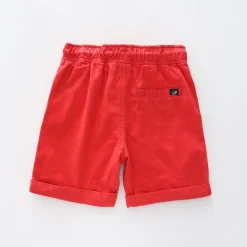 Red Woven Shorts