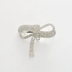 Rhinestone Infinity Bow Hair Clip