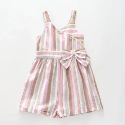Striped Bow Playsuit