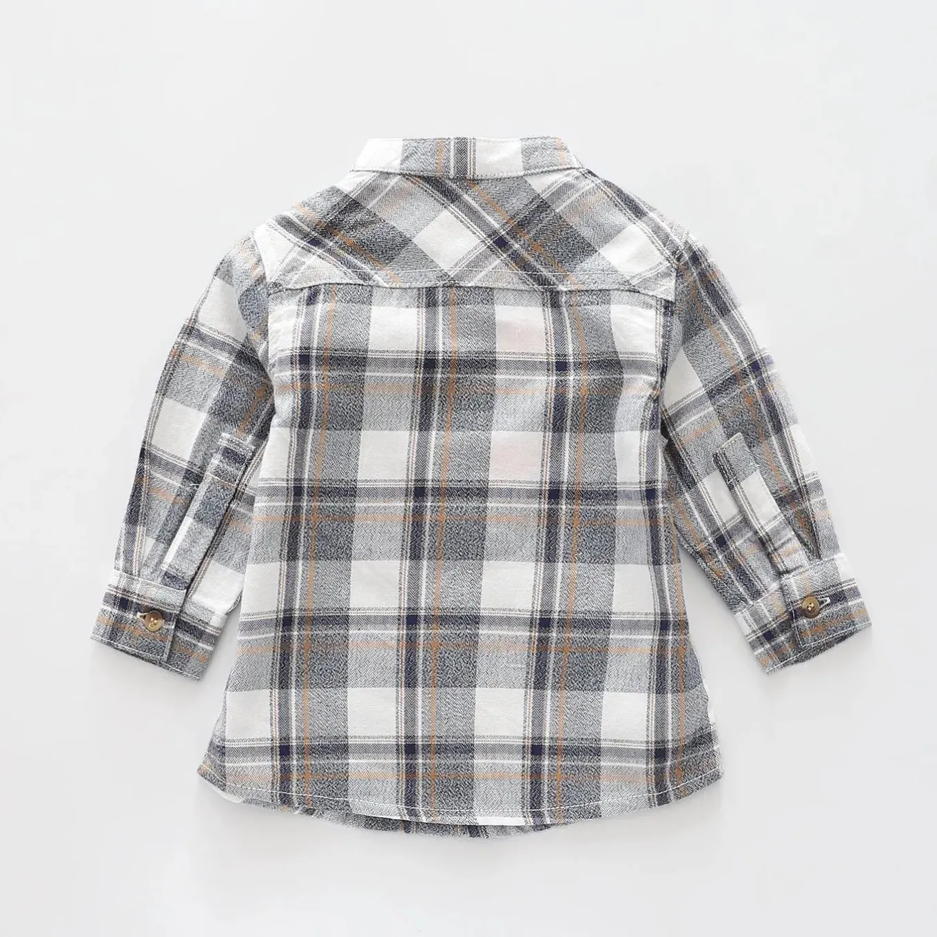 Tan Plaid, Infant Boys Button Down Shirt