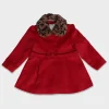 Tiffany Red Jacket with Faux Fur Collar - Toddler Girl