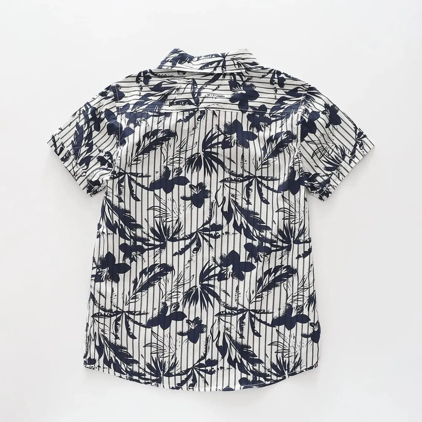 Tropical Print Collared Shirt