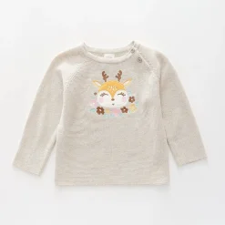Vintage Deer, Baby Girls Knit