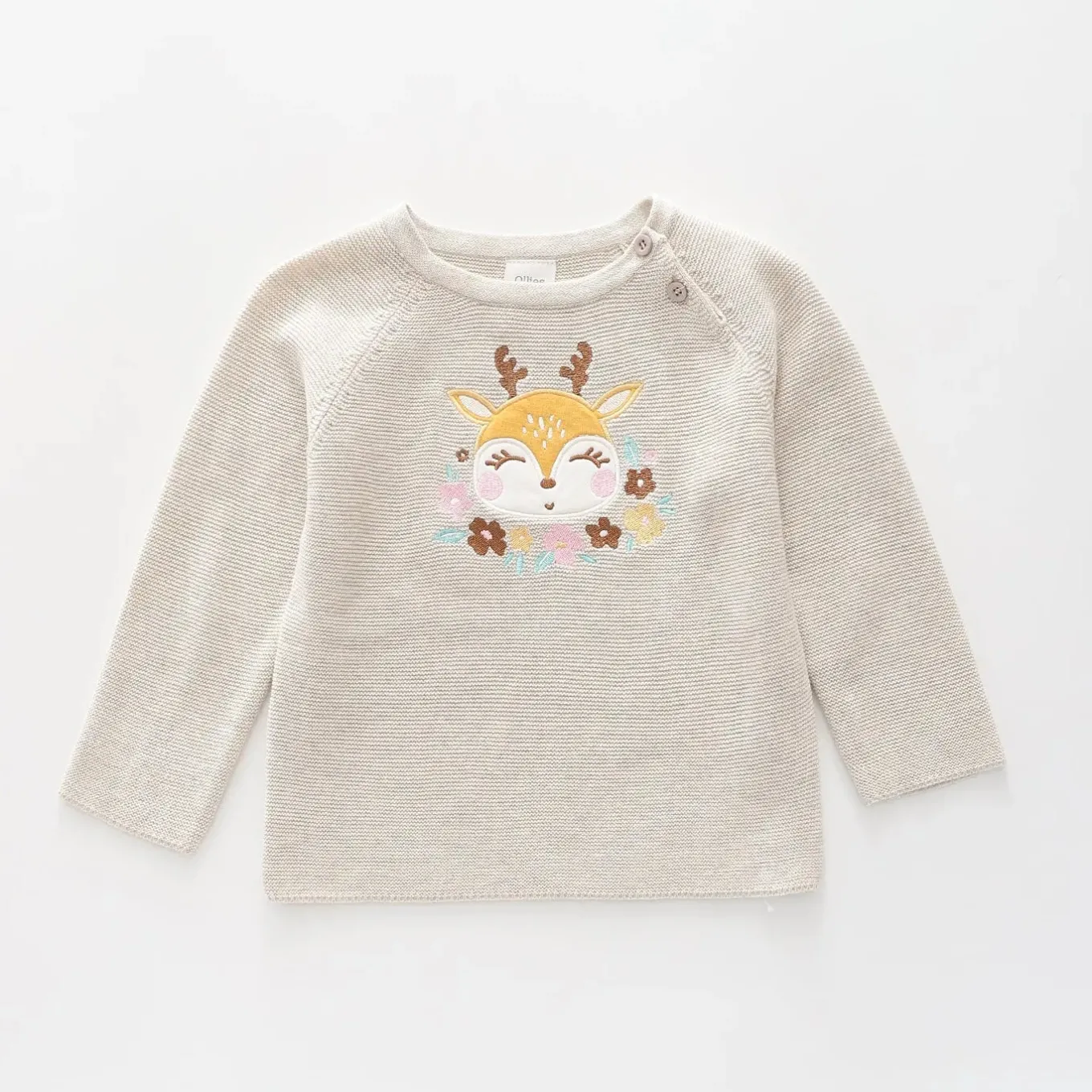 Vintage Deer, Baby Girls Knit