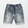 Washed Denim Shorts