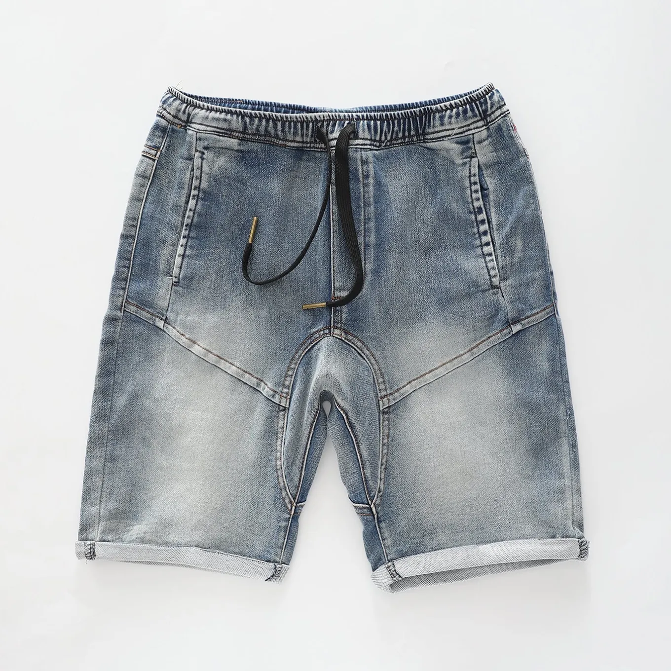 Washed Denim Shorts