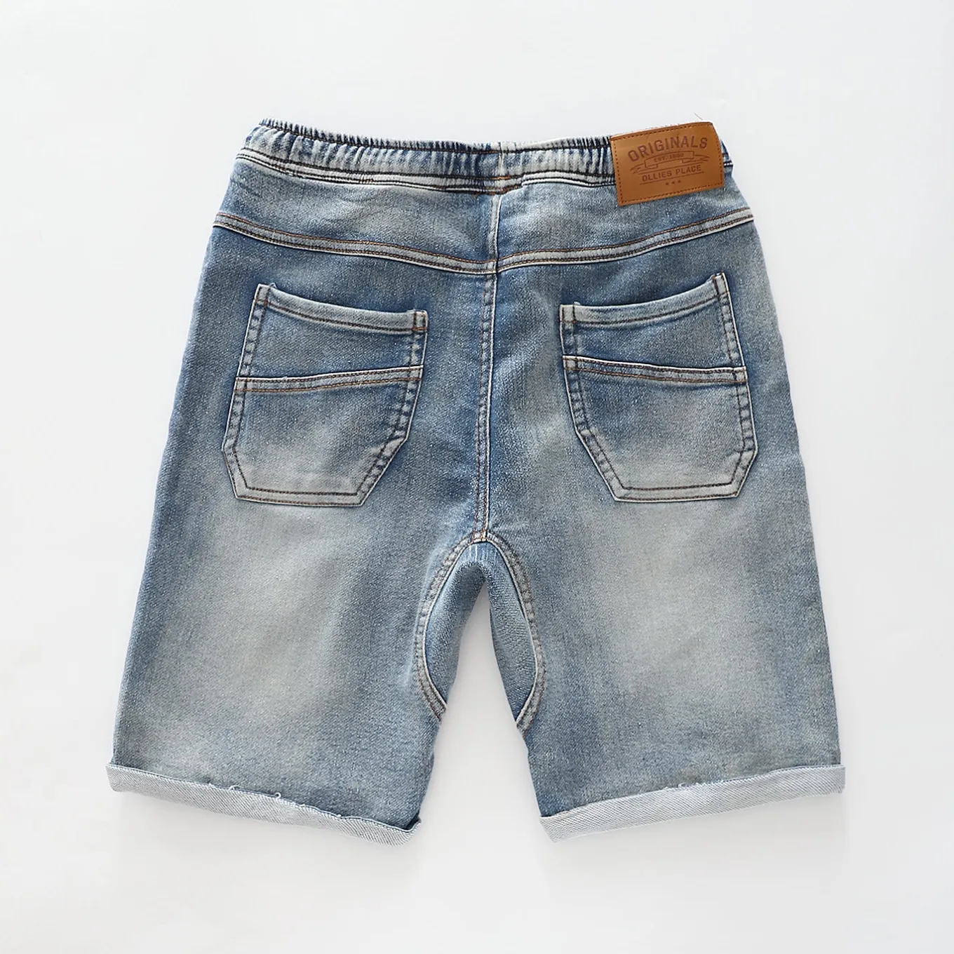 Washed Denim Shorts