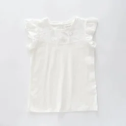 White Broderie Detail Top