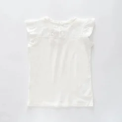 White Broderie Detail Top
